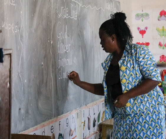 Teacher in classroom